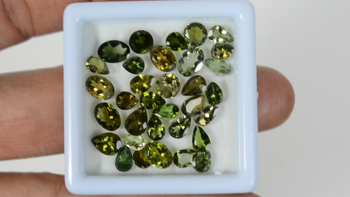 17.40 Ct Natural Untreated Tourmaline Pear Cut Faceted Loose Gemstone Lot 33 Pcs - Video 1 of 1