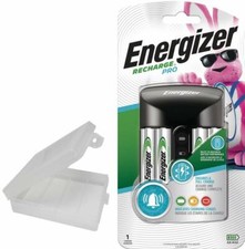 Energizer Recharge Pro AA and AAA Charger Includes 4 AA Batteries with AA Case