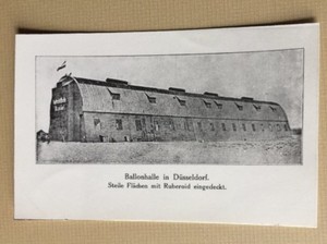 1914 Military Zeppelin Hanger Photo Card In Dusseldorf Ebay