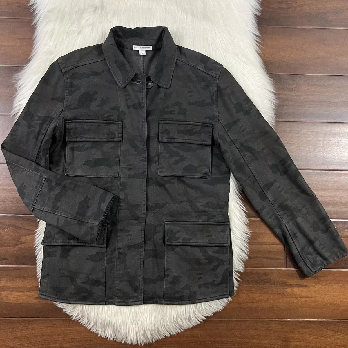 James Perse Women's Size 2 / Medium Camo Utility Military Jacket | eBay