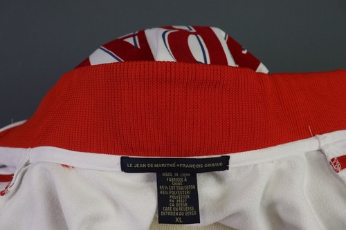 LE JEAN DE MARITHE + FRANCOIS GIRBAUD White Stripe Fleece Track Jacket Size XL - Picture 17 of 18