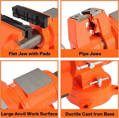 Pony - Heavy-Duty Workshop Bench Vice Swivel Base - 5 Inch - View #2