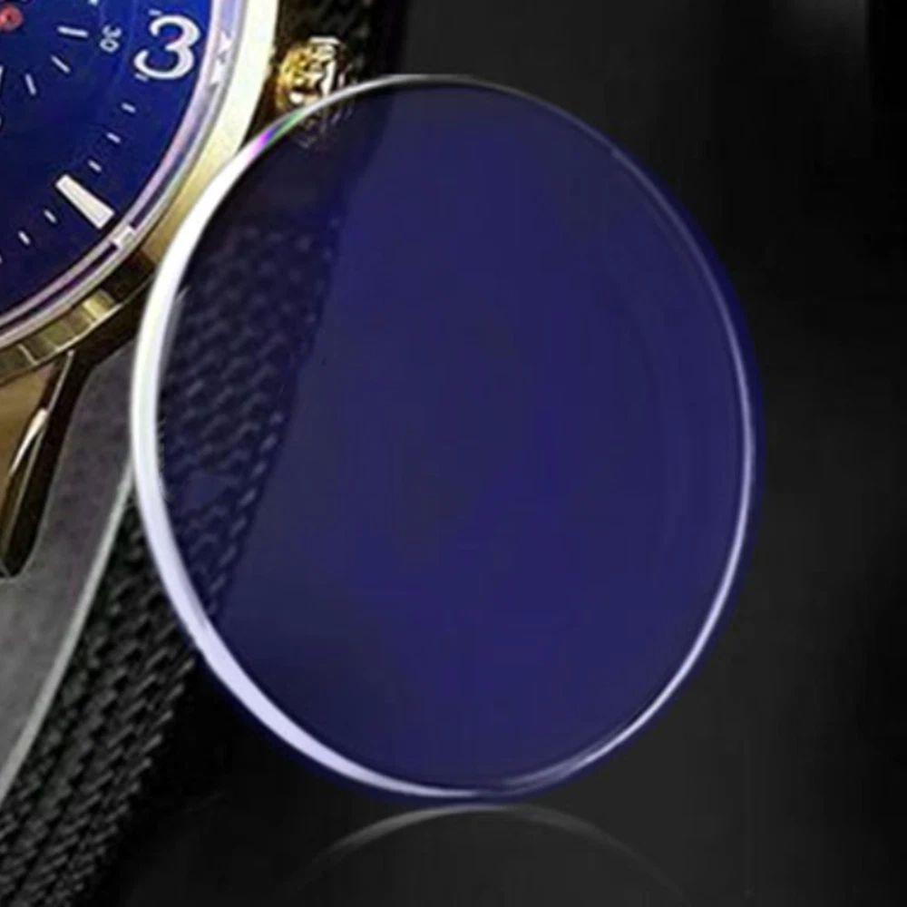 1.2 2.0 2.5 3.0mm Thick Blue AR Coated Flat Plane Sapphire Watch