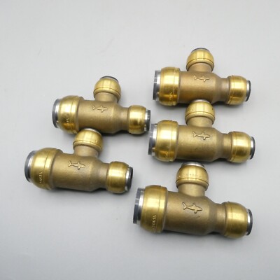 X5 Sharkbite 22 mm x 15 mm x 15 mm reduzierter Lauf Ast T-Stück Push Fit 5 Stück