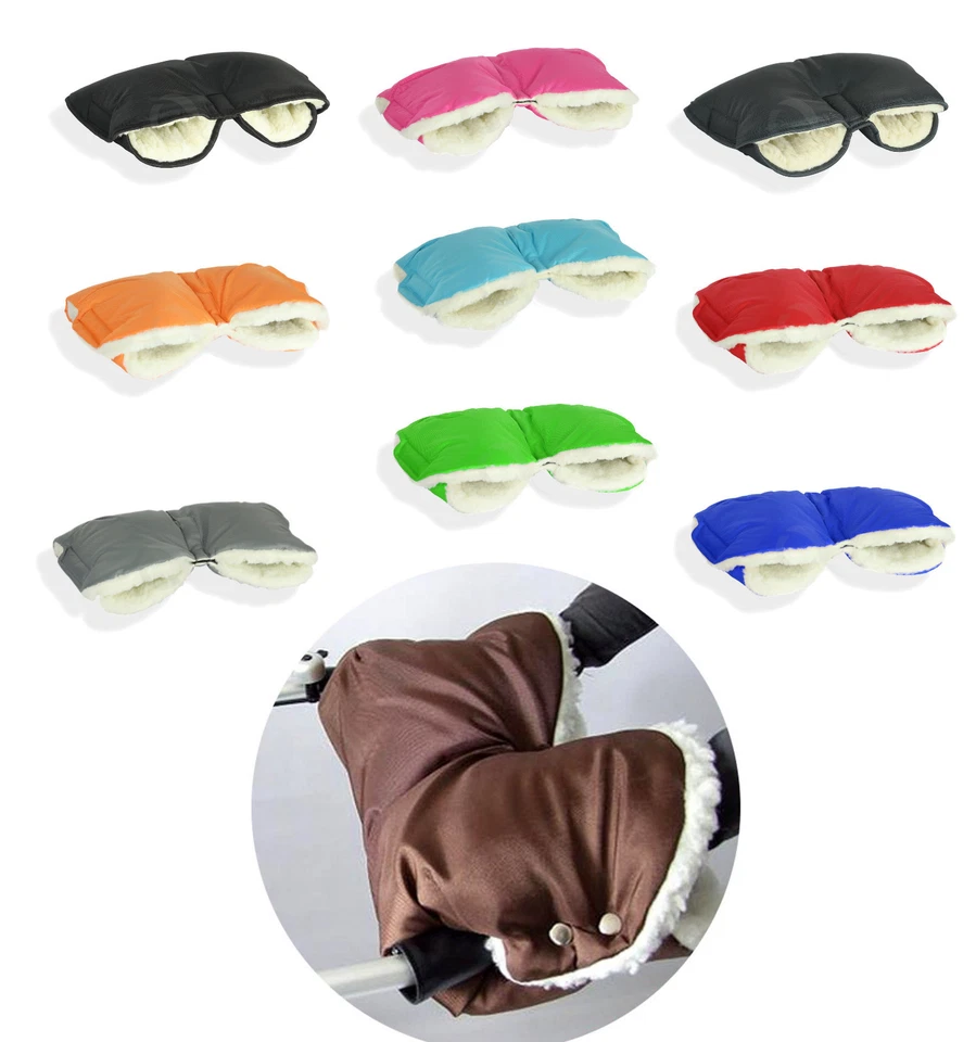 OLOBABY PRAM PUSHCHAIR BUGGY HAND WARMER MUFFS 100% sheep wool - HoT winter Gloves