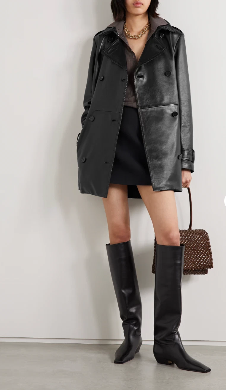 GUCCI NILI LOTAN CAPPOTTO "KELSO" PELLE DI CAPRA PESANTE NUOVO CON ETICHETTE $2.795 (SUPER RARO!!) M