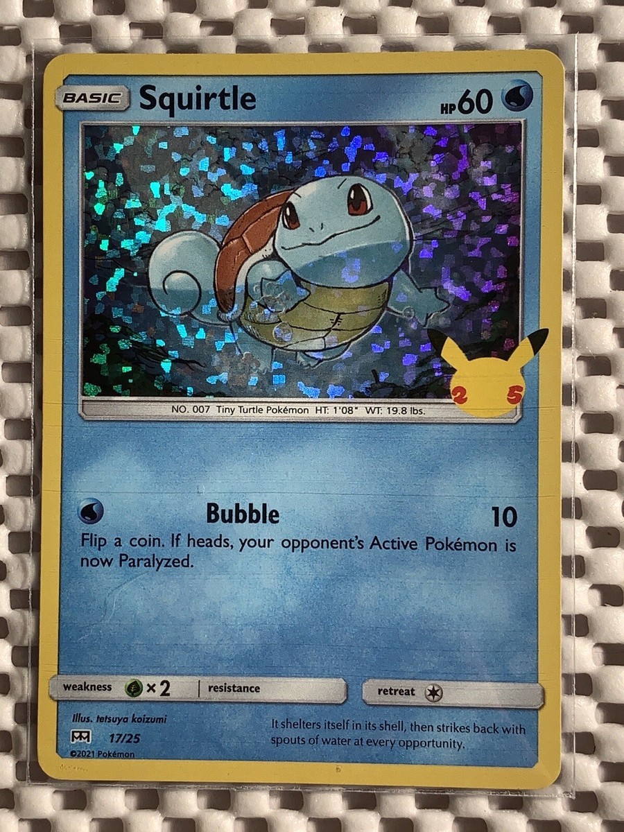 Pokemon McDonalds Squirtle Holo 25th Anniversary Promo Card