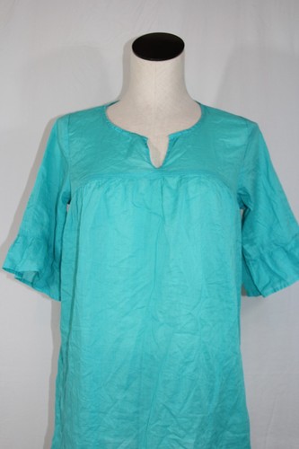 LANDS' END Girl's Swimsuit Cover Up Shirt Size XL (16 Youth) Aqua Blue - Picture 2 of 9