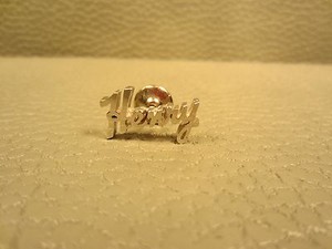 Authentic Vintage "Henry" White Gold Plated Tie Tac
