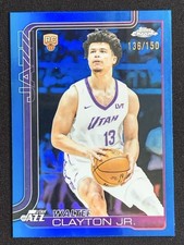 Walter Clayton Jr. 2025-26 Topps Chrome Blue Refractor Base RC /150 #268