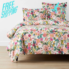 Rifle Paper Co. Garden Party Classic Cool Cotton Percale Duvet Cover - Multi