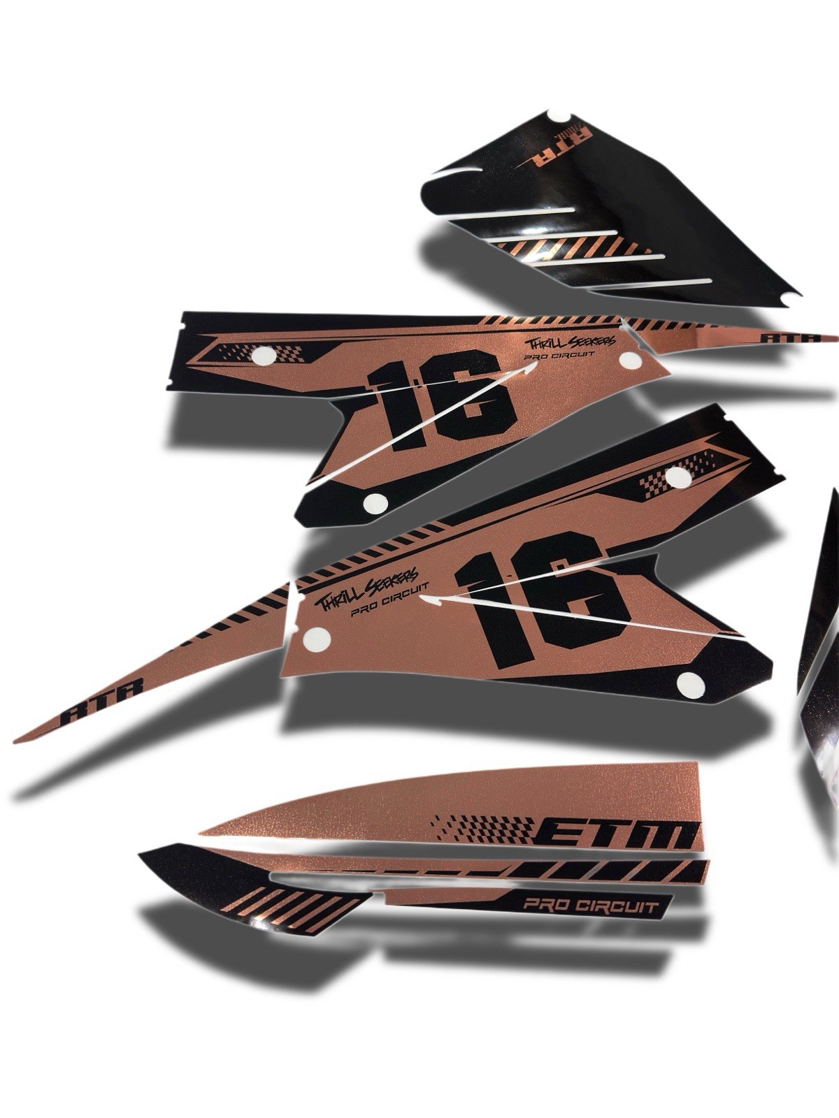 ETM RTR graphics kit decals THICK AND HIGH GLOSS ..... CHROME FINISH | eBay