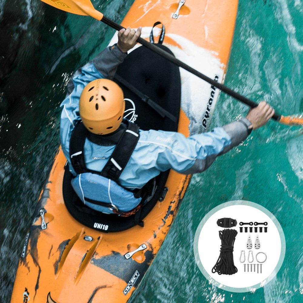 Kayak Anchor Kit Tie down Track Mount Accessories Trolley Pulley