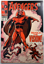 The Avengers #57 (Oct 68) 1st Appearance of The Vision! Beautiful Fine/VF Cond!!
