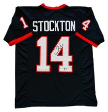 Gunner Stockton Autographed Georgia Custom Black Jersey Signature Only Beckett