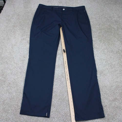 Bonobos Maide Pantalone Golf Uomo 38x34 Blu Gamba Dritta Zip Caviglia 100% Poliestere - Foto 3 di 13