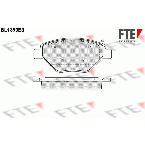 Fte 9010487 Bremsbelagsatz FüR Renault Megane BM0 1 CM0 1 LM0 1 KM0 1-image
