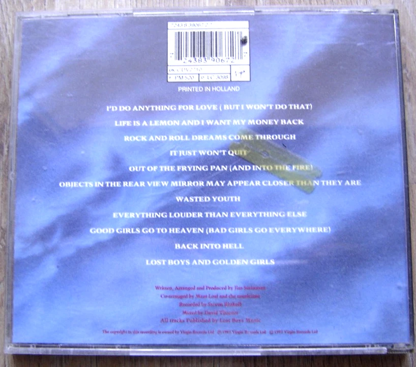 CD BAT OUT OF HELL II / MEAT LOAF / 1993 - Bild 2 von 2