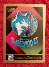 1990-91 Skybox Basketball Card #343 Minnesota Timberwolves Logo & Team Checklist
