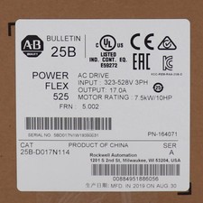1PCS Allen-Bradley 25B-D017N114 AB PowerFlex525 7.5kW/10HP AC Drive For VIP DHL