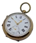 VINTAGE ELKA 56MM FLIP OUT CASE KEY WIND/SET POCKET WATCH RUNNING SWISS MADE