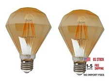 Oversized Diamond Shaped G95 Edison Bulb, 8W LED Dimmable Vintage Light Bulb,