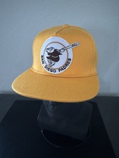 RETRO CLASSIC SAN DIEGO PADRES LOGO GOLD ADULT SIZE ROPE SNAPBACK HAT NEW    