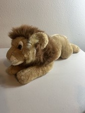 Toys R US Vintage Animal Alley Lion Plush Toy 16" Realistic Stuffed Animal