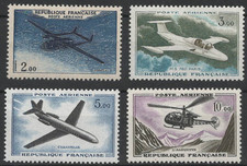 TIMBRES FRANCE POSTE AÉRIENNE Année 1960/1964 Série n°38 au n°41 NEUF**