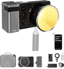 OLUS X100 Combo 100w COB Led Video Light, CRI 95+ TLCI 97+, 2700K-6500K Bi-Color