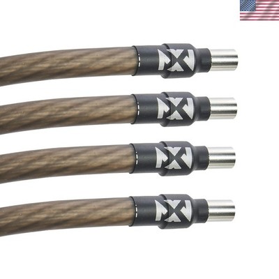 Four Pack of 4 AWG Wire End Ferrules with Heat Shrink Tubing Included