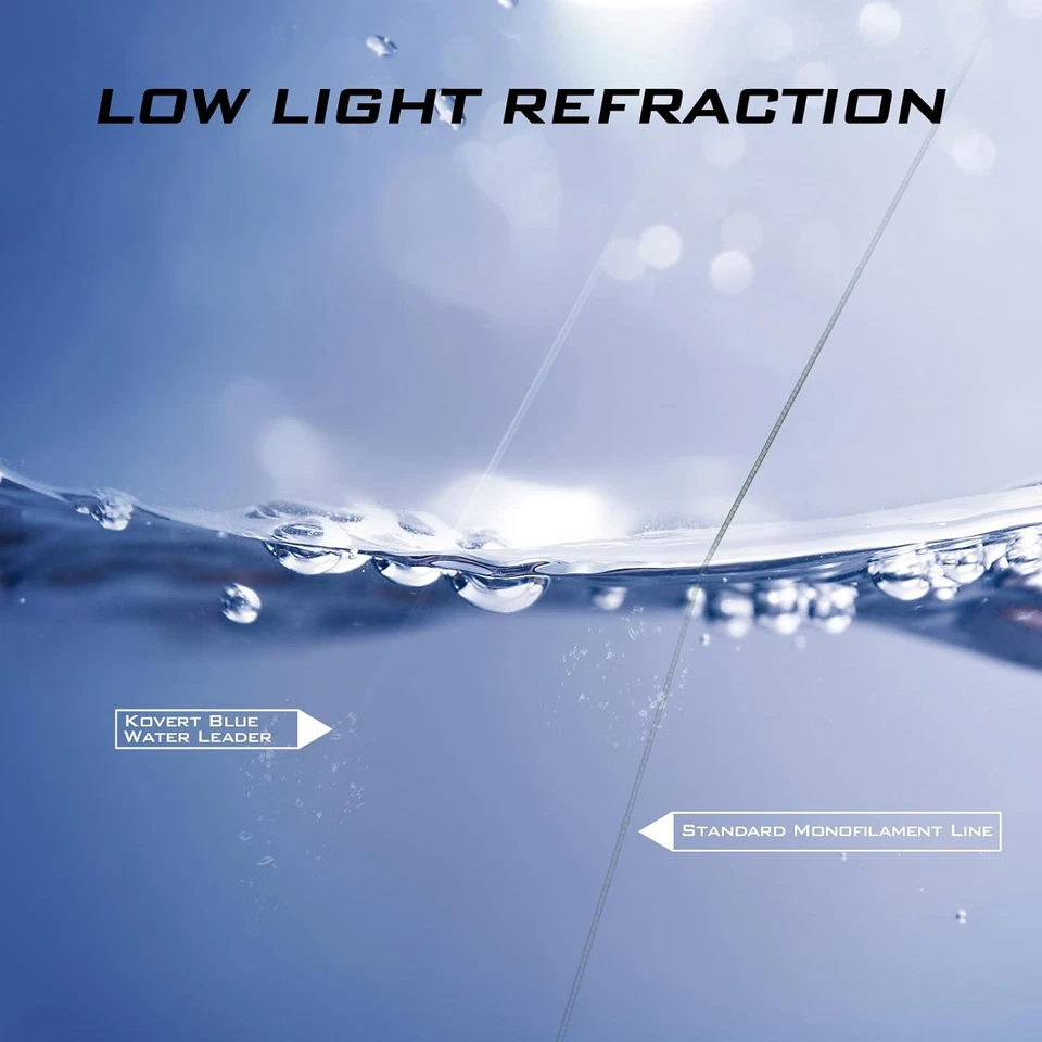 Рыбалка на 100% фторуглерод KastKing Kovert Blue Water 25 фунтов - 0,41 мм, прозрачная - Изображение 3 из 4