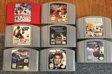 8Nintendo 64 Game Lot 007 Perfect Dark Fighters Destiny Star Wars EP 1 Wave Race