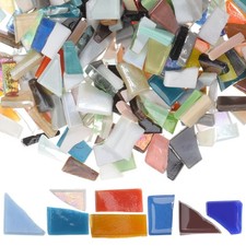 DIY Mosaic Craft Kit with Durable Multicolor Glass Tiles for Creative Projects