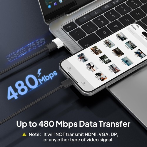 USB to USB C Adapter 3Pack,iPhone 16 16e 15 Car Charger Plug,Type C - Afbeelding 3 van 5