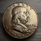 1952  Franklin half dollar silver coin