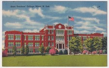 NORTH DAKOTA MINOT TEACHERS COLLEGE POSTED 1944 TO MAE W. ALLEN, KNOX INDIANA