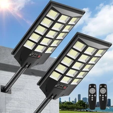 2 Pack Solar Lights Outdoor Motion Sensor Flood