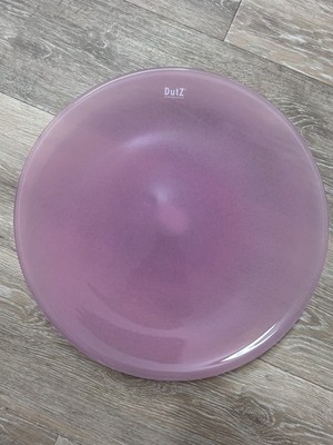 Dutz Glas Schale 38cm Rosa | Design Obstteller Deko Groß | Heavy Fusion Glass