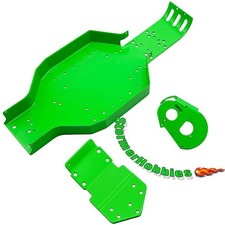 NEW RC10T Neon Green Chassis - Nose Plate - Motor Plate package RCE7805G for 10T