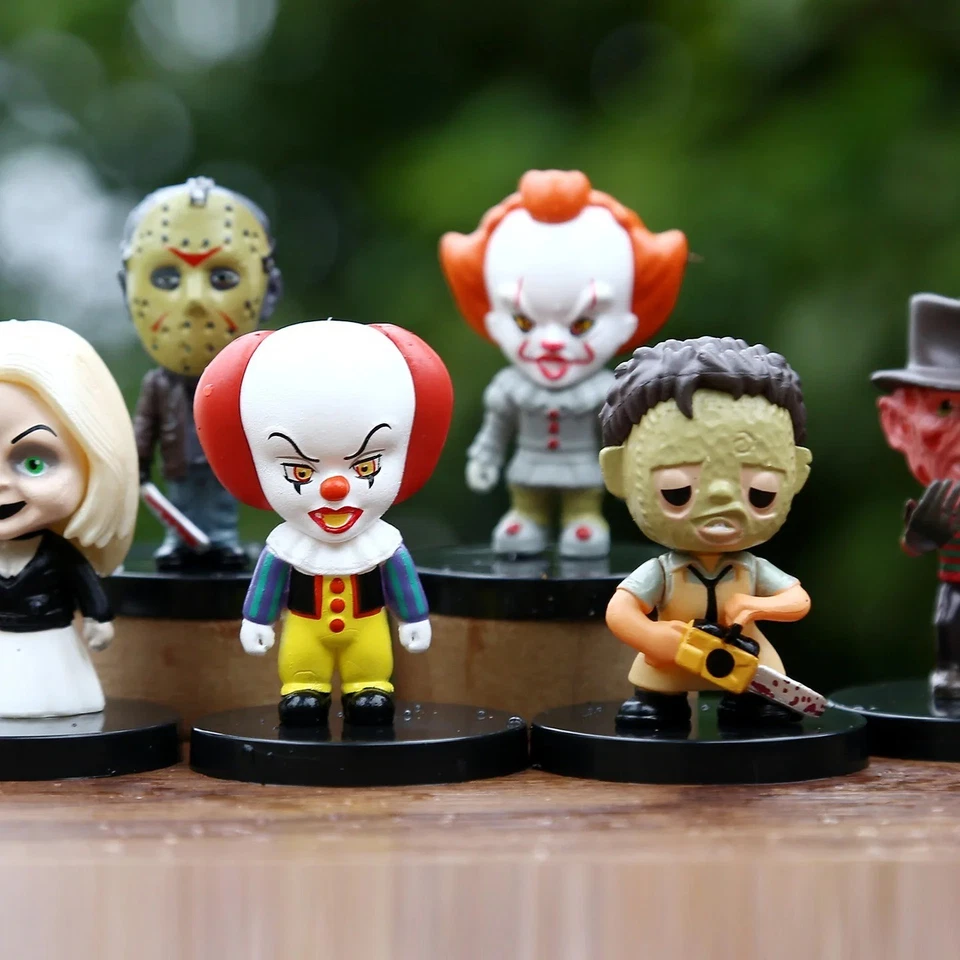 Juego de 10 figuras de acción de película de terror de Halloween - Muñeca de juguete Jason Freddy Pennywise Foto 4 de 4