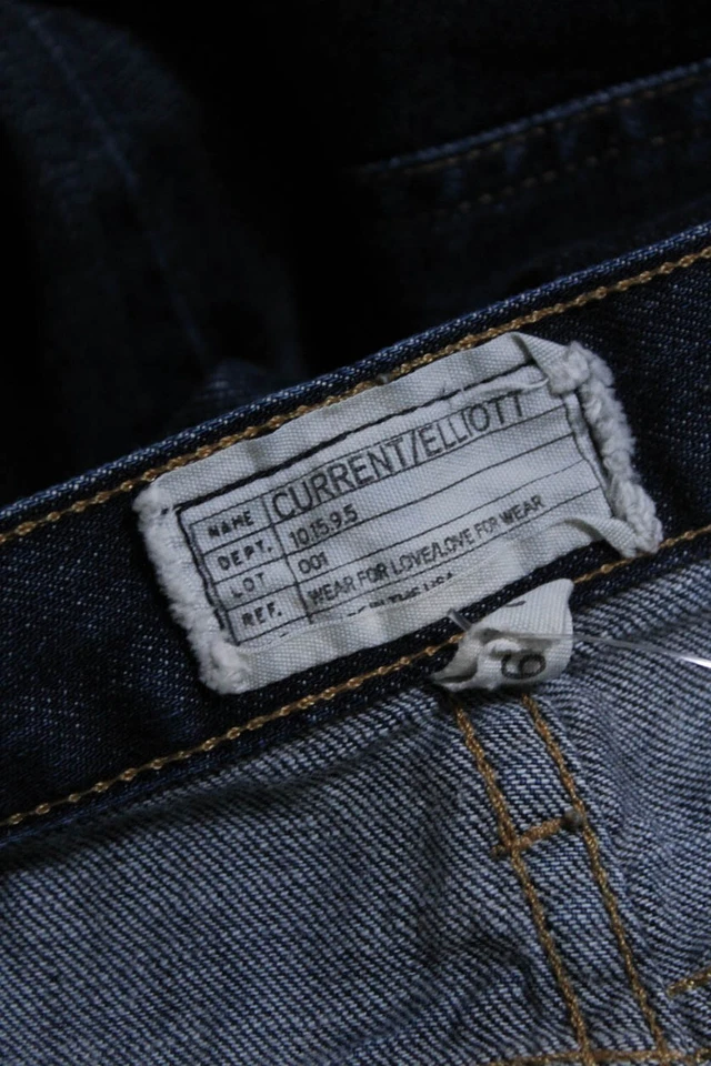 Current/Elliott Womens Zip front Tapered Leg Dark Wash Skinny Jeans Blue 26 in - Image 4 of 4