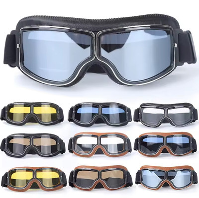 Motorradbrille für Brillenträger Fliegerbrille Boarder Retro Piloten Goggles DE