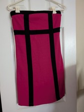 Forever 21 Knit Mini Dress, Dark Pink and Black, Size M- Pre-Owned/Excellent