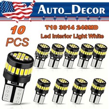 10pcs T10 194 168 24smd Led Interior Light Bulbs Super Bright Canbus Xenon White