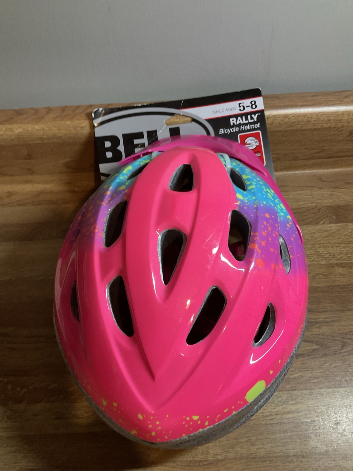 NEW Kids Bell Rally Bicycle Helmet Children Youth Age 5-8 Pink Splatter Safety