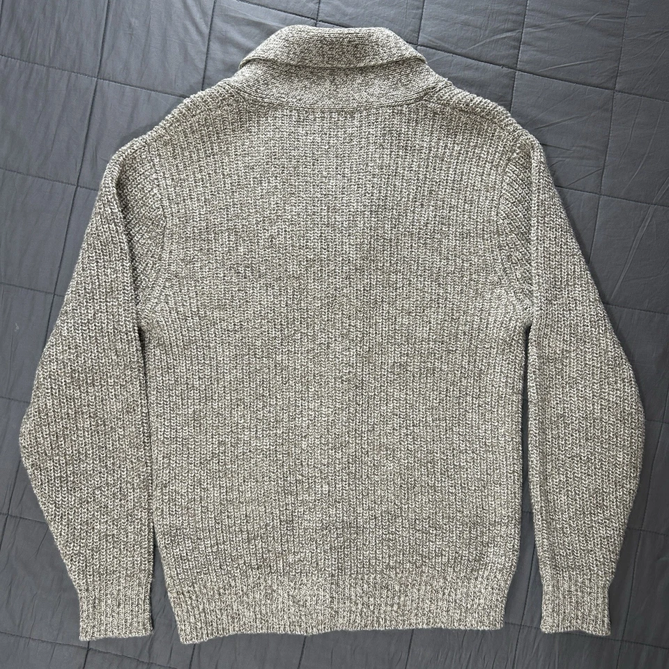 Cárdigan suéter Orvis para hombre mediano mezcla de lana avena parche en el codo Grandpacore Foto 3 de 4