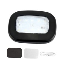 Magnetic Dome Light for Car, LED Press Switch USB Rechargeable Car Black
