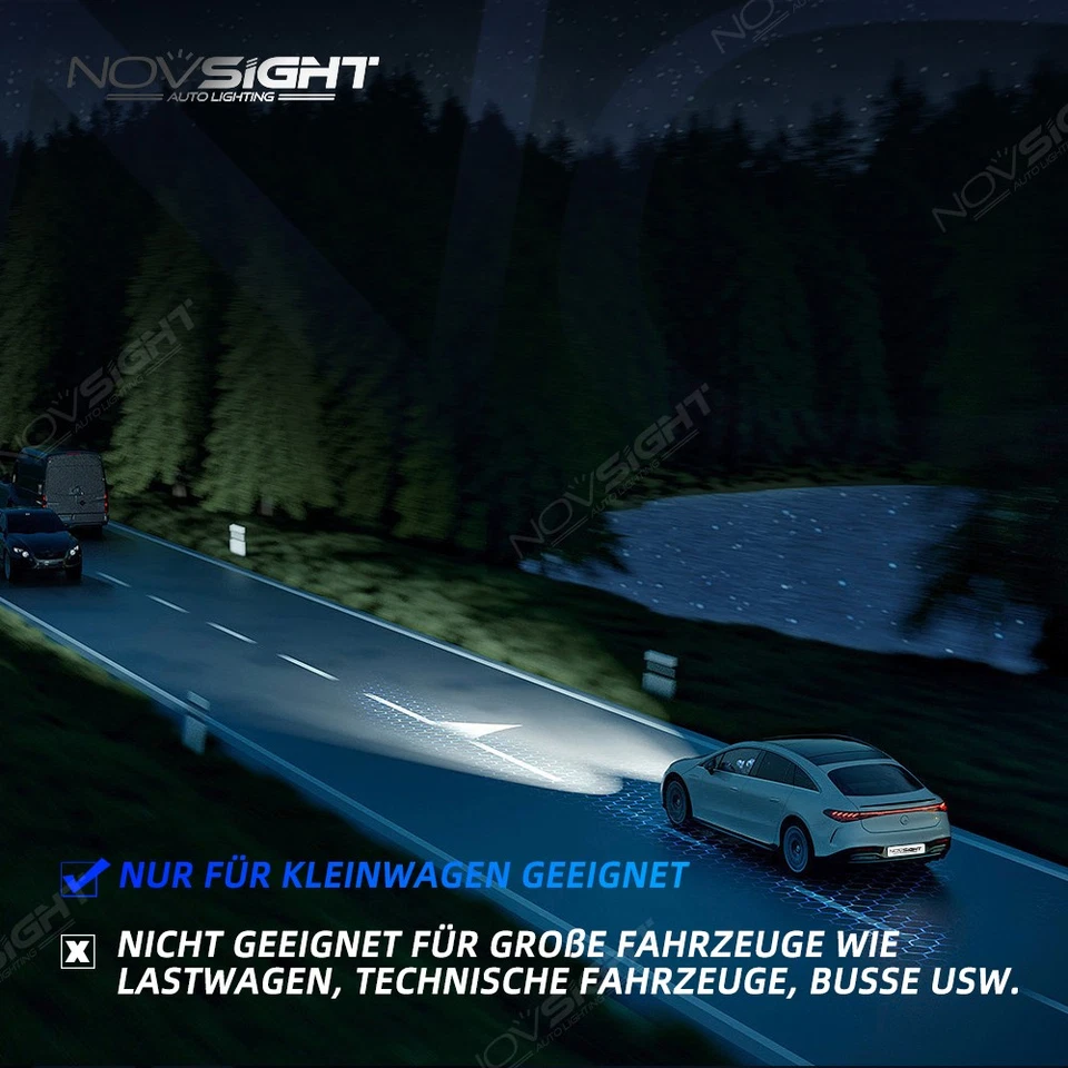 2x H4 LED Scheinwerfer IP68 6500K 15000LM Ultra Hell Ersatz Halogen Autolampe DE - Bild 3 von 4