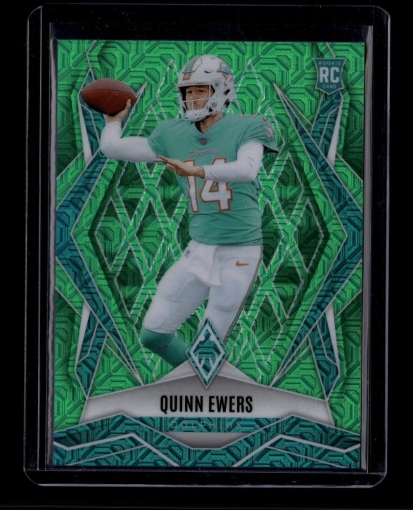 2025 Panini Phoenix Quinn Ewers #159 Lime Green Mojo 36/75 RC Dolphins